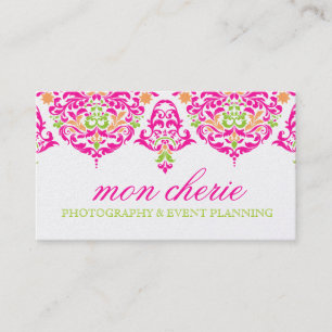 Carte De Visite Jardin vibrant de damassé de 311 lundi Cherie