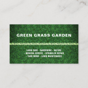 Carte De Visite Jardinage dispersé pelouse herbe football paysage