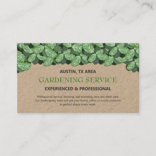 Carte De Visite Jardinage professionnel et moderne / Artisanat pay