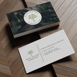 Carte De Visite Jardinier Professionnel Aménagement Paysager Arbre
