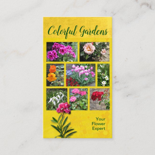 Carte De Visite Jardins colorés (Devant)