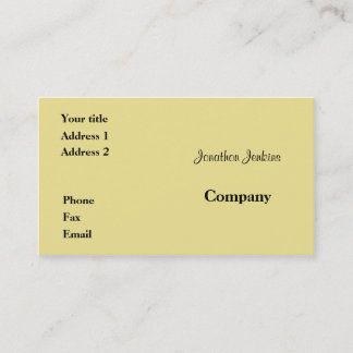 Carte De Visite jaune