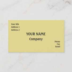 Carte De Visite jaune