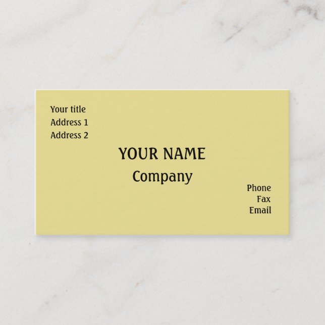 Carte De Visite jaune (Devant)