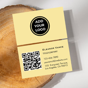 Carte de visite Jaune Beurre Ajouter un logo avec 