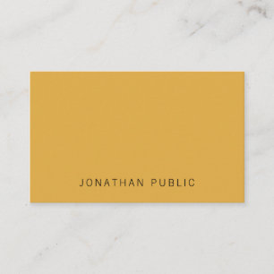 Carte De Visite Jaune Brown moderne tendance Élégant Simple Mod
