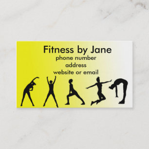 Carte De Visite jaune convenable