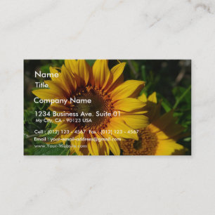 Carte De Visite Jaune de tournesols