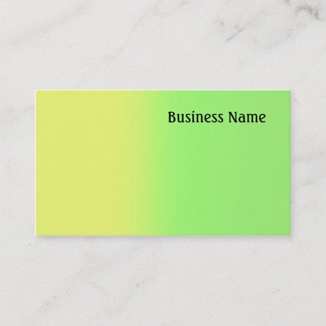 Carte De Visite Jaune et vert (Devant)