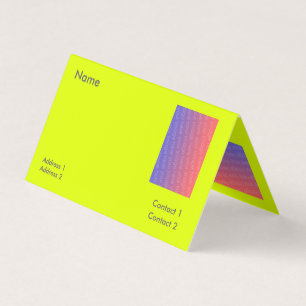 Carte De Visite jaune fluorescent