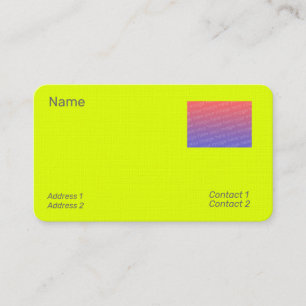 Carte De Visite jaune fluorescent - ajouter une photo