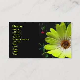 Carte de visite Jaune Fluorescent Faisceau