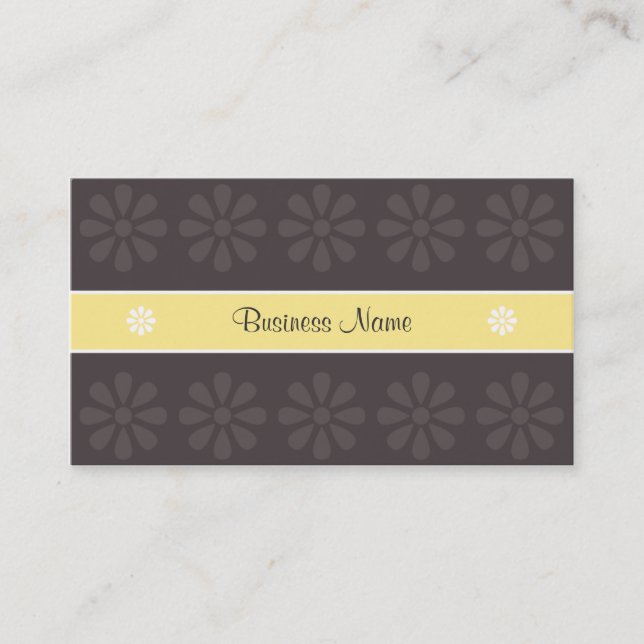 CARTE DE VISITE JAUNE GRIS DE LA CONCEPTION 04 DE CRE8TIVE (Devant)
