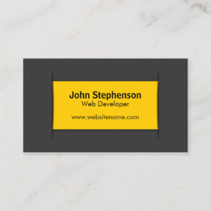 Carte De Visite Jaune gris moderne
