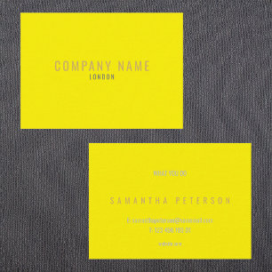 Carte De Visite Jaune néon et or brillant