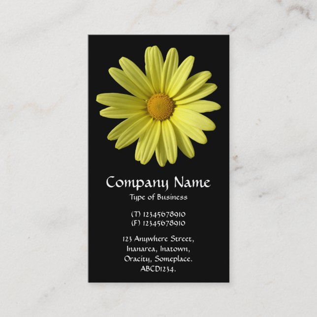 Carte De Visite Jaune - Noir (Devant)