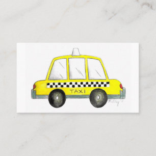 Carte De Visite Jaune NYC À damiers Taxi Chauffeur de voiture de t
