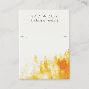 CARTE DE VISITE JAUNE ORANGE FOG NEIGE PAYSAGE DE NEIGE ÉCRAN