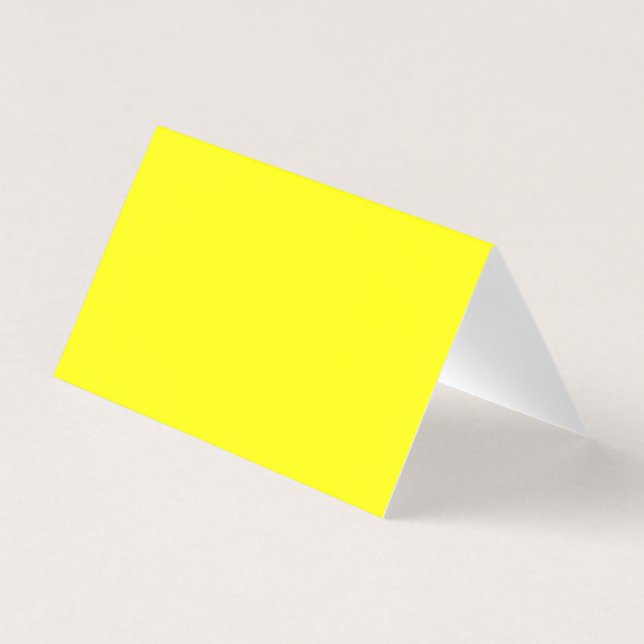 Carte de visite jaune pliée (Devant)