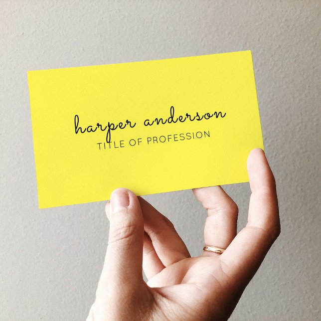 Carte De Visite Jaune Simple Moderne Professionnel (Créateur téléchargé)