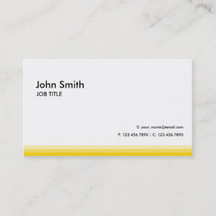 Carte De Visite Jaune simple professionnel moderne