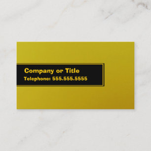 Carte De Visite Jaune sur le noir sur le jaune
