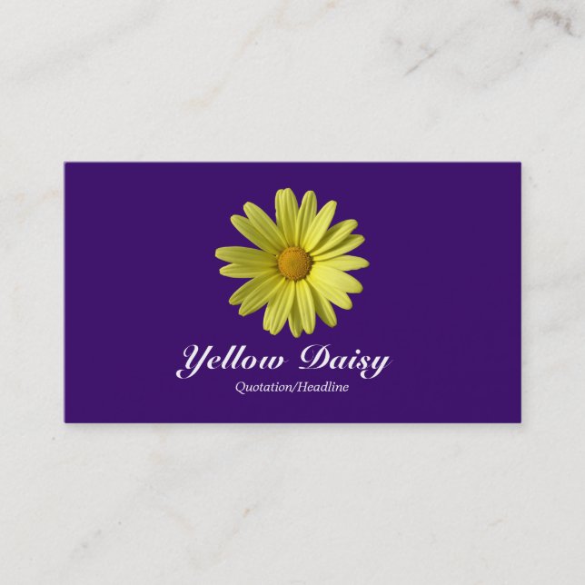 Carte De Visite Jaune - Violet Profond (Devant)