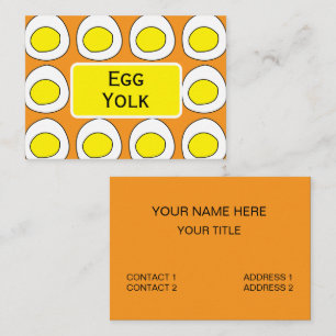Carte De Visite Jaunes d'oeufs Œufs