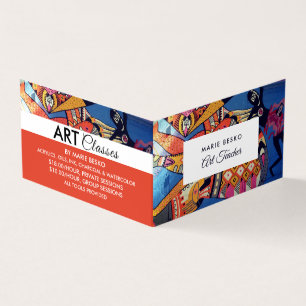 Carte De Visite Jazzy Graffiti Art, professeur d'art, détails