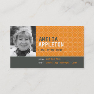 CARTE DE VISITE :: jazzy photo orange vif