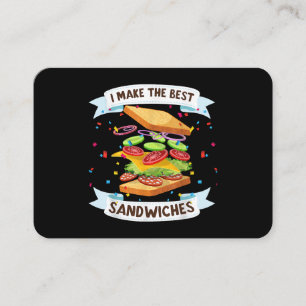 Carte De Visite Je confectionne les meilleurs sandwichs pour les a
