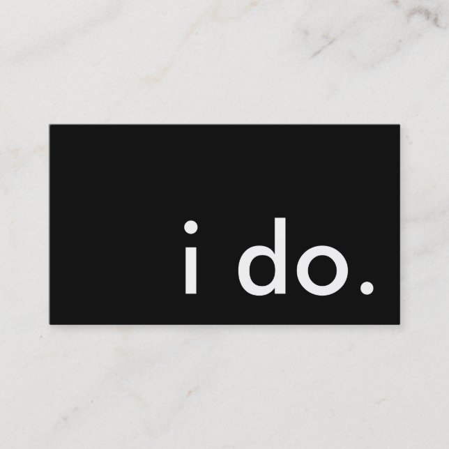 Carte De Visite je le fais. (Devant)