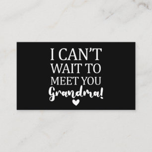 Carte De Visite Je ne peux pas attendre de vous rencontrer Grosses