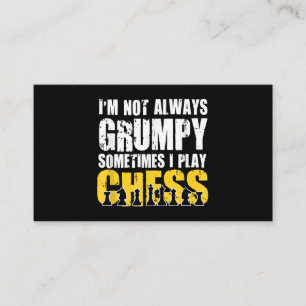 Carte De Visite Je Ne Suis Pas Toujours Grincheux, Parfois Je Joue