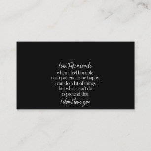 Carte De Visite je peux simuler un sourire