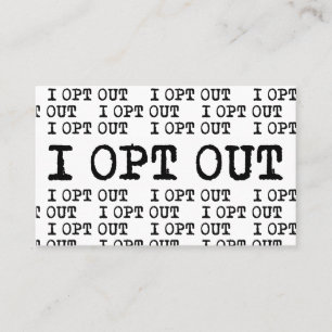 Carte De Visite Je refuse de participer T-Shirt