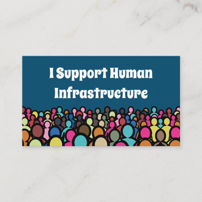 Carte De Visite Je soutiens l'infrastructure humaine (Devant)