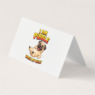 Carte De Visite Je Suis Pibble Lavez Mon Ventre