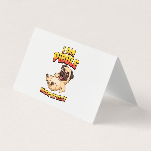 Carte De Visite Je Suis Pibble Lavez Mon Ventre (Devant)