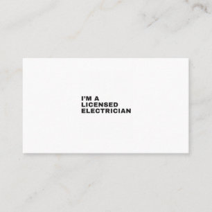 CARTE DE VISITE JE SUIS UN ÉLECTRICIEN AUTORISÉ