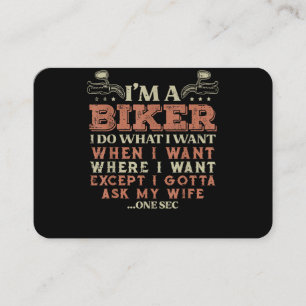 Carte De Visite Je suis un motard je fais ce que je veux drôle de