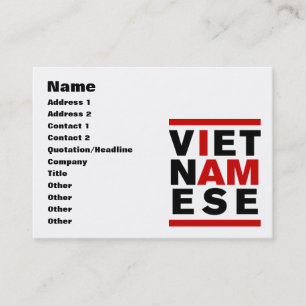 CARTE DE VISITE JE SUIS VIETNAMAIS