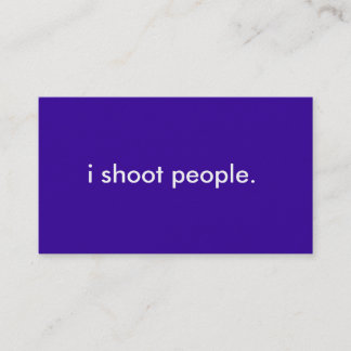 Carte De Visite je tire des personnes