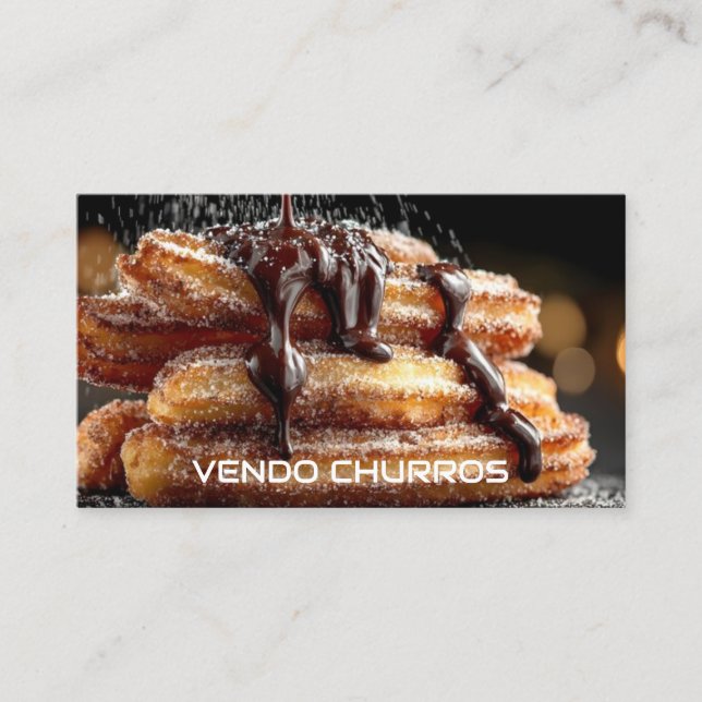 Carte De Visite Je vends des churros (Devant)