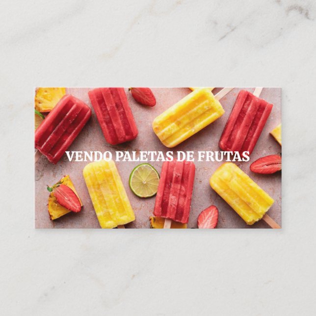 Carte De Visite Je vends des palettes de fruits (Devant)