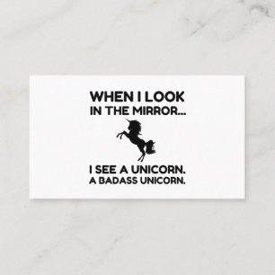 CARTE DE VISITE JE VOIS UN BADASS UNICORN