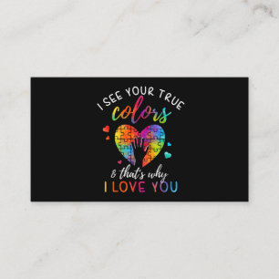 Carte De Visite Je Vois Vos Vrais Couleurs, Puzzle L'Autisme Mondi