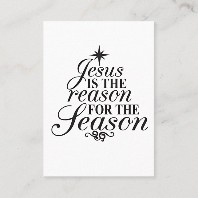 Carte De Visite Jésus Est La Raison Pour La Saison Noël (Devant)