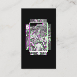Carte De Visite Jesus Glitch Witchy Art Pastel Goth