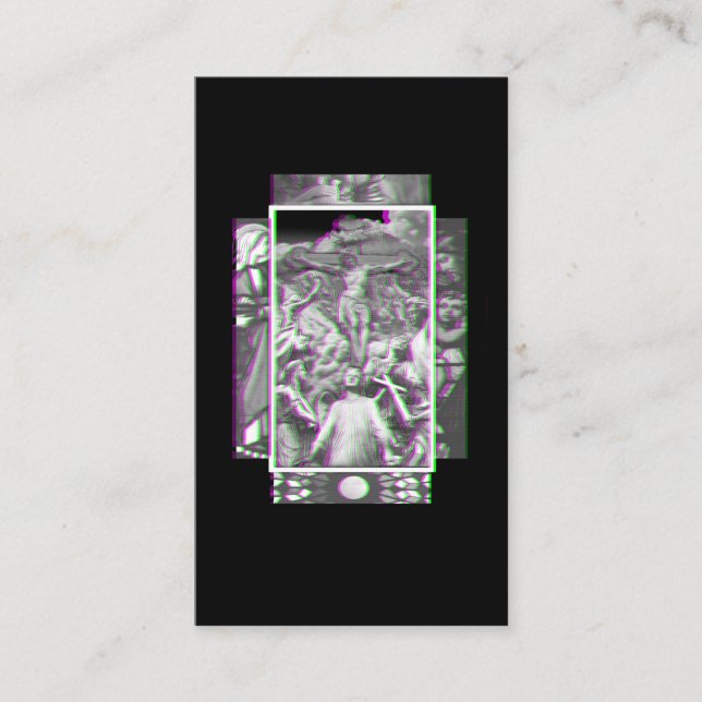 Carte De Visite Jesus Glitch Witchy Art Pastel Goth (Devant)